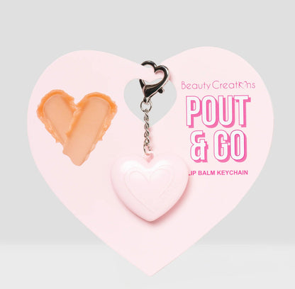 Beauty Creations Pout and Go lip balm keychain