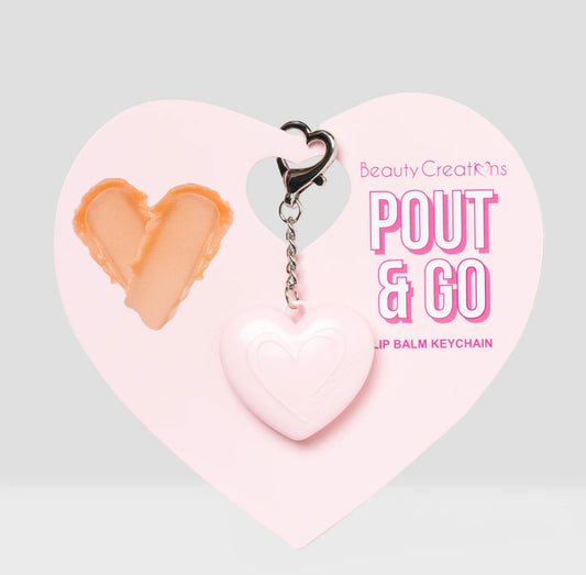 Beauty Creations Pout and Go lip balm keychain